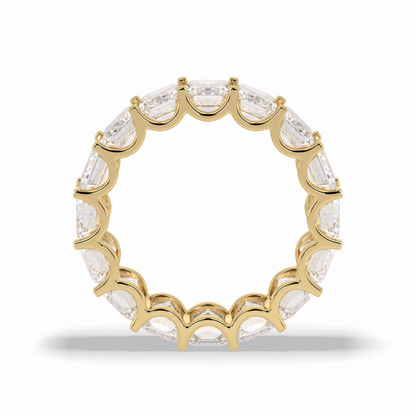 9.65 TCW Emerald Shape Full Eternity Wedding Band 14