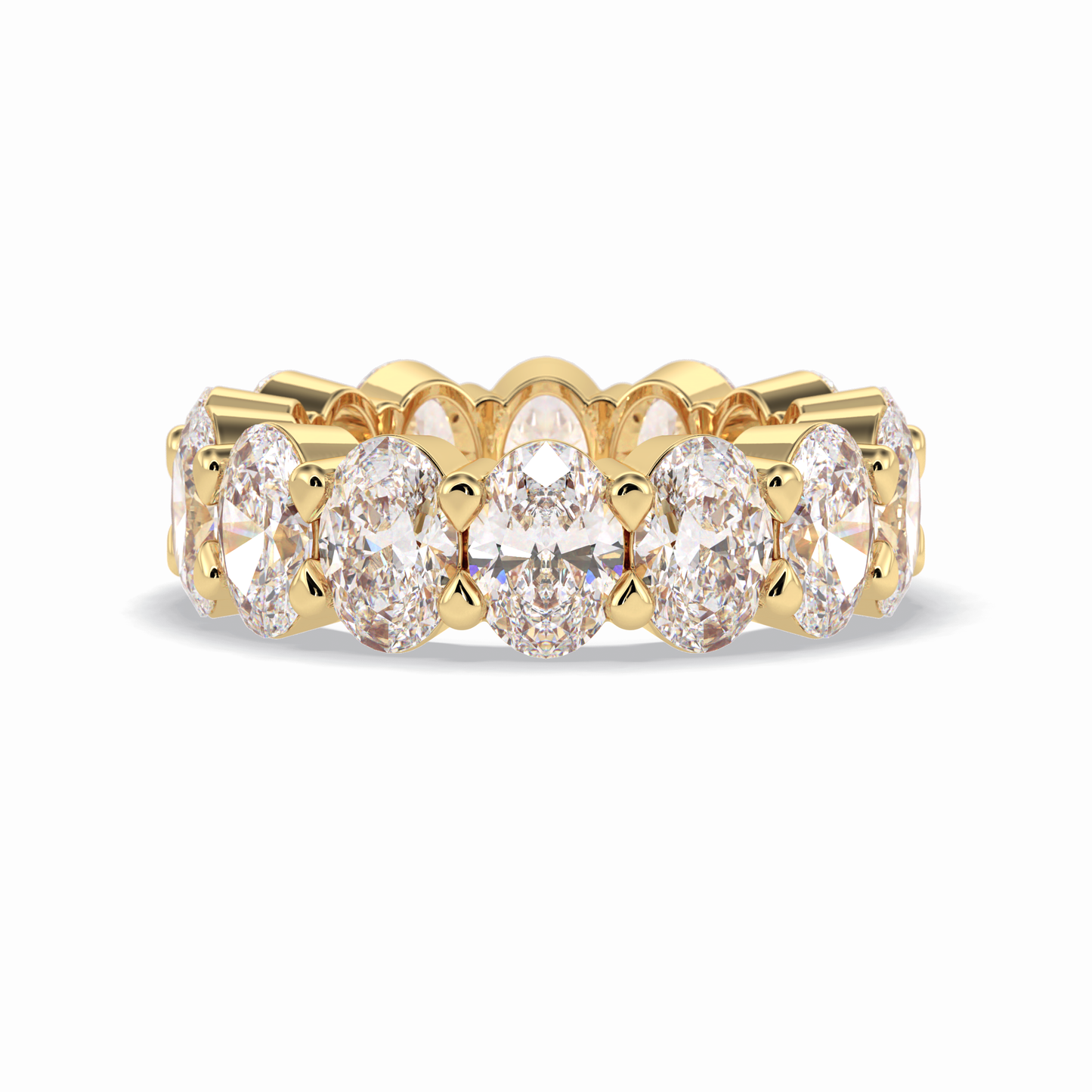 8.64 TCW Oval Shape Full Eternity Wedding Band 8