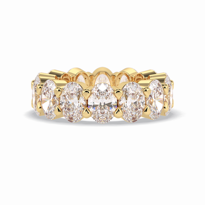 8.64 TCW Oval Shape Full Eternity Wedding Band 8