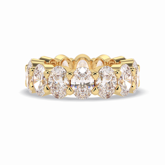 8.64 TCW Oval Shape Full Eternity Wedding Band 8