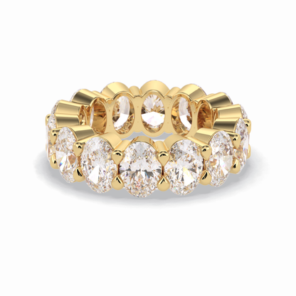 8.64 TCW Oval Shape Full Eternity Wedding Band 9