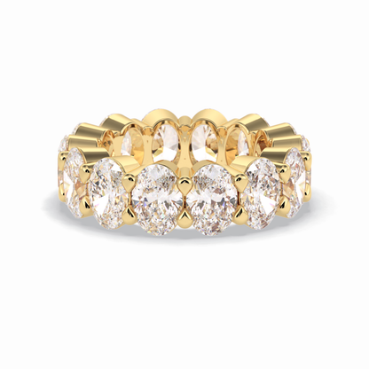 8.64 TCW Oval Shape Full Eternity Wedding Band 10