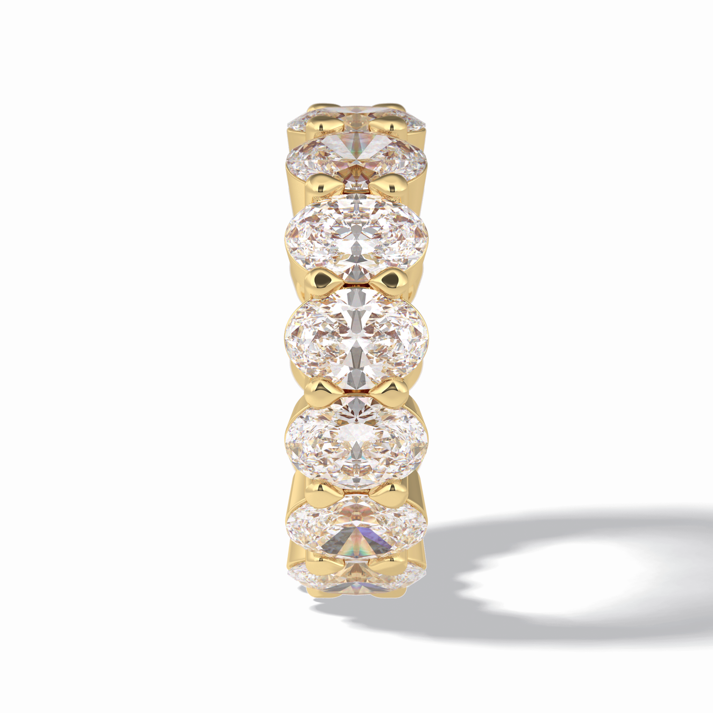 8.64 TCW Oval Shape Full Eternity Wedding Band 11