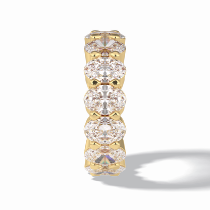 8.64 TCW Oval Shape Full Eternity Wedding Band 11