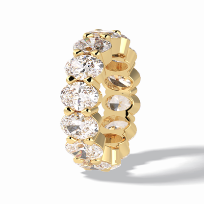 8.64 TCW Oval Shape Full Eternity Wedding Band 12
