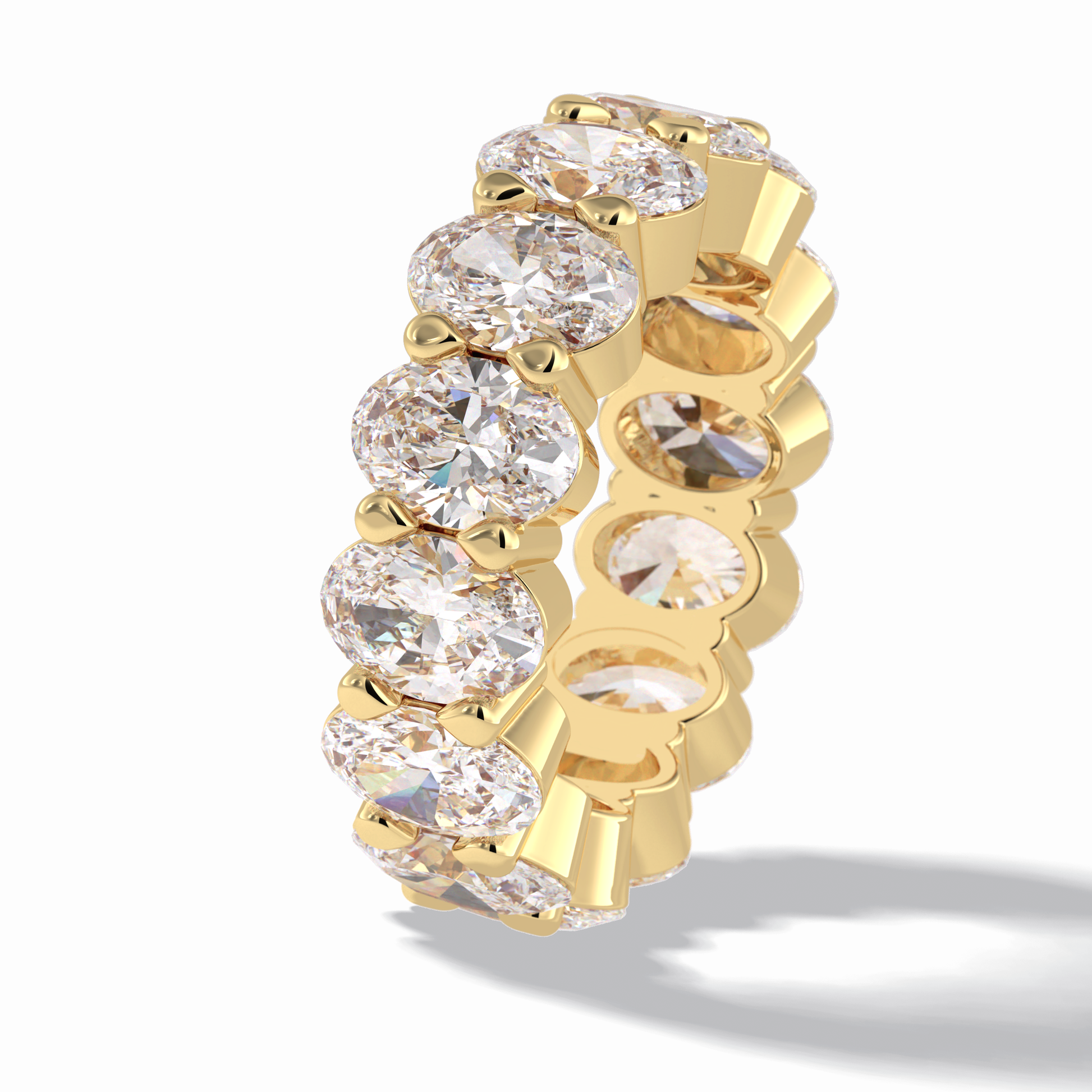 8.64 TCW Oval Shape Full Eternity Wedding Band 13
