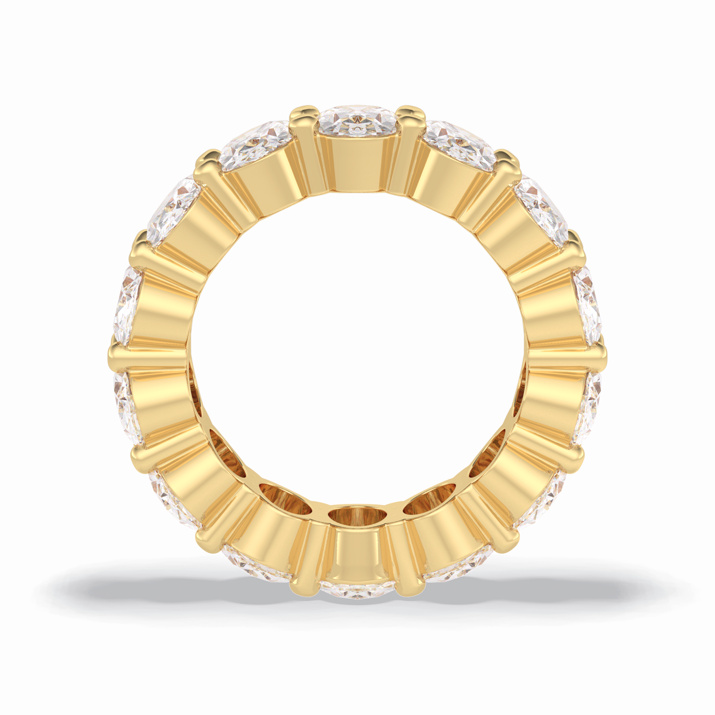 8.64 TCW Oval Shape Full Eternity Wedding Band 14