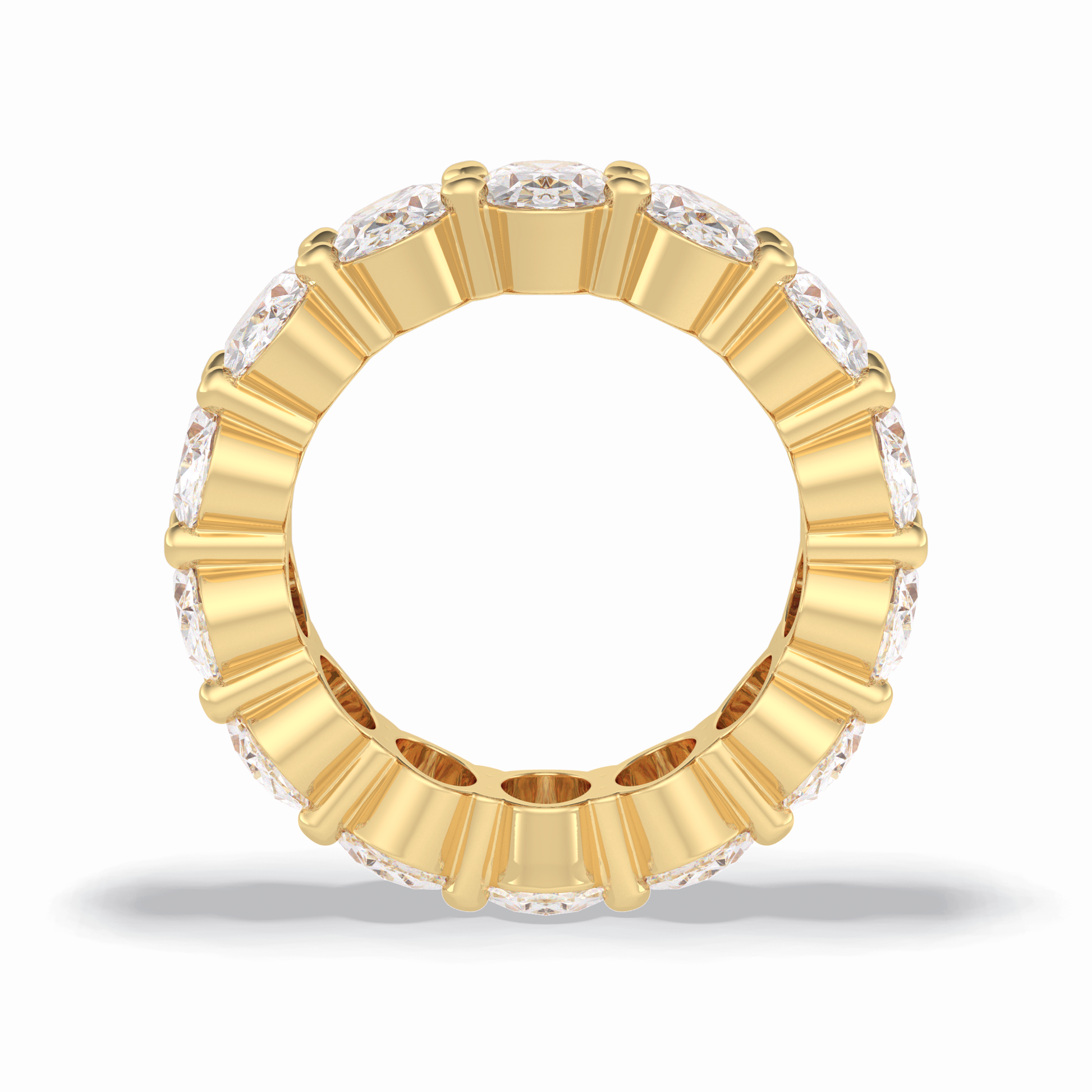 8.64 TCW Oval Shape Full Eternity Wedding Band 14