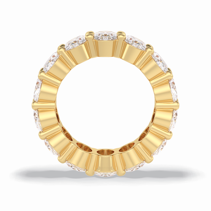 8.64 TCW Oval Shape Full Eternity Wedding Band 14