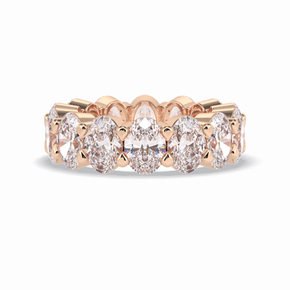 8.64 TCW Oval Shape Full Eternity Wedding Band 15
