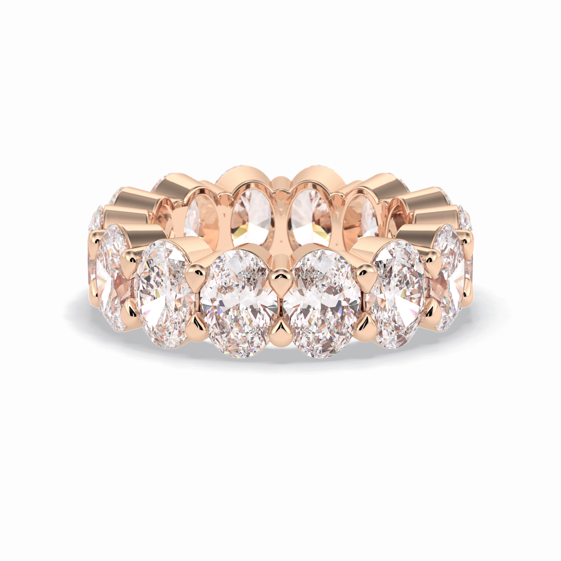 8.64 TCW Oval Shape Full Eternity Wedding Band 17