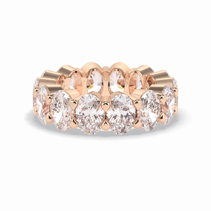 8.64 TCW Oval Shape Full Eternity Wedding Band 17