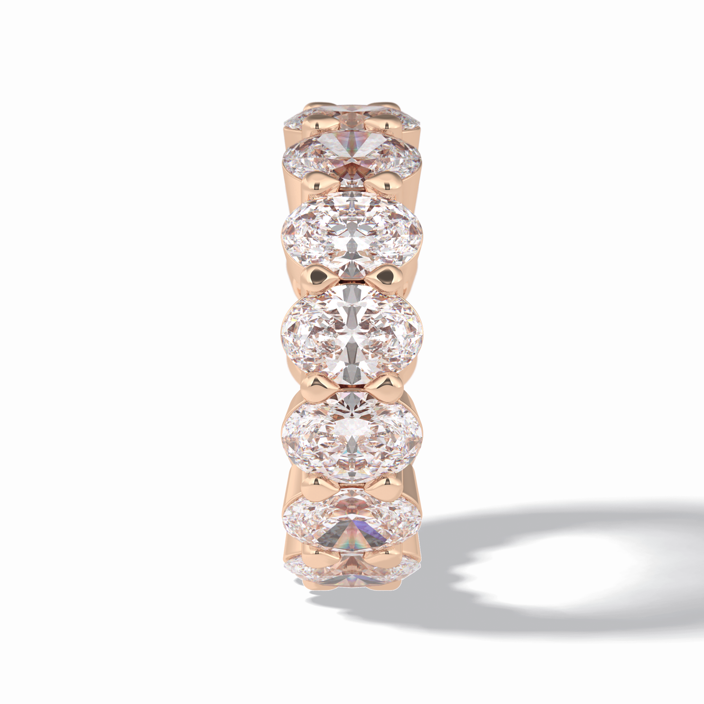 8.64 TCW Oval Shape Full Eternity Wedding Band 18