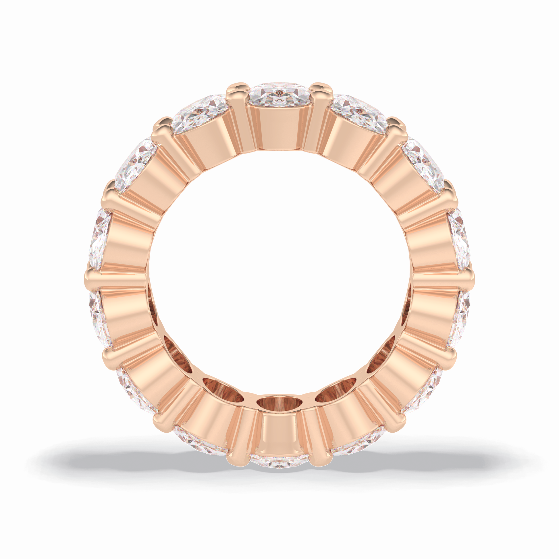8.64 TCW Oval Shape Full Eternity Wedding Band 21