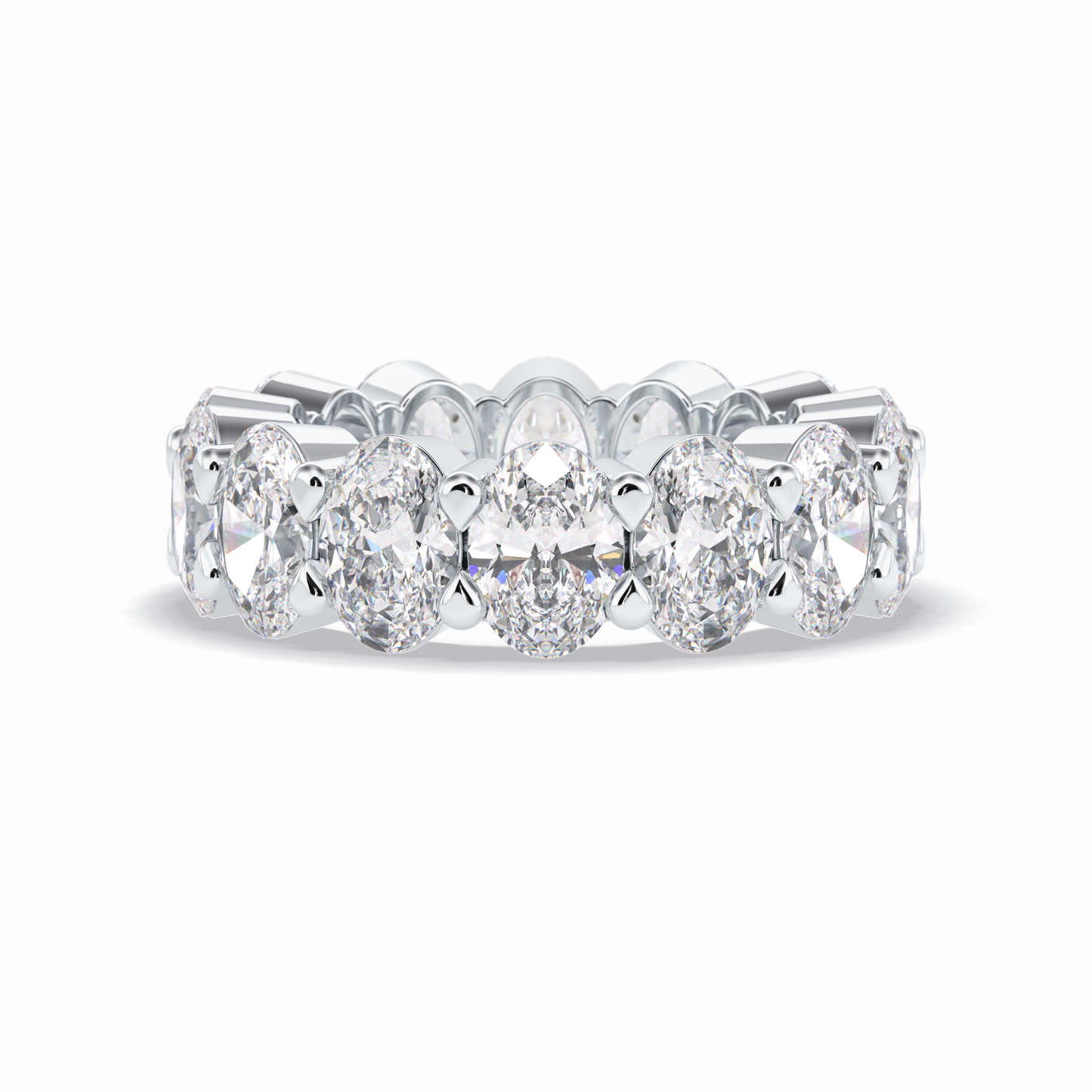 8.64 TCW Oval Shape Full Eternity Wedding Band 1