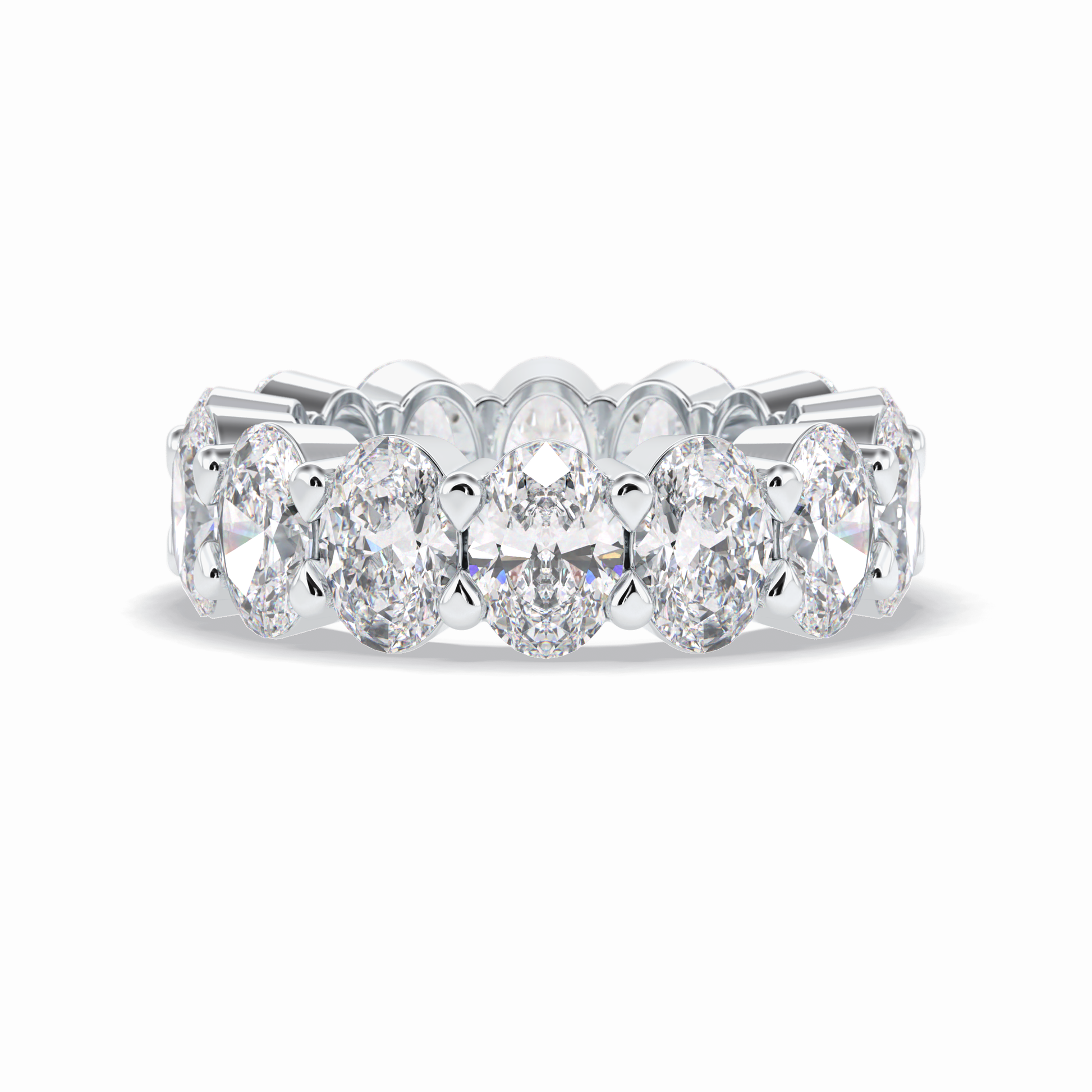 8.64 TCW Oval Shape Full Eternity Wedding Band 1