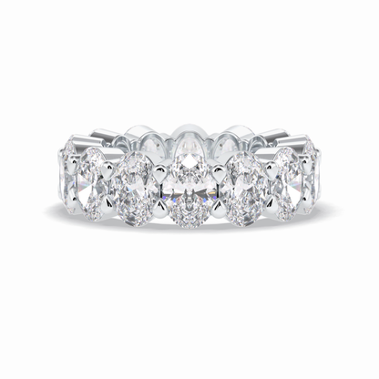 8.64 TCW Oval Shape Full Eternity Wedding Band 1
