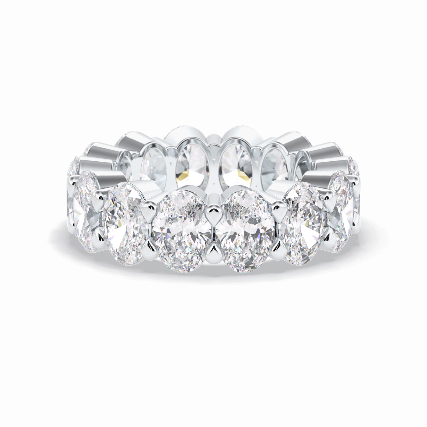 8.64 TCW Oval Shape Full Eternity Wedding Band 4