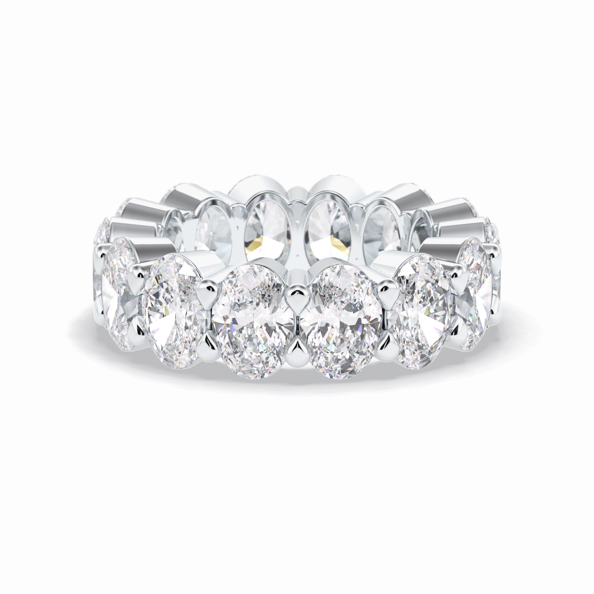 8.64 TCW Oval Shape Full Eternity Wedding Band 4