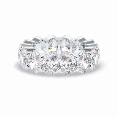 8.64 TCW Oval Shape Full Eternity Wedding Band 4