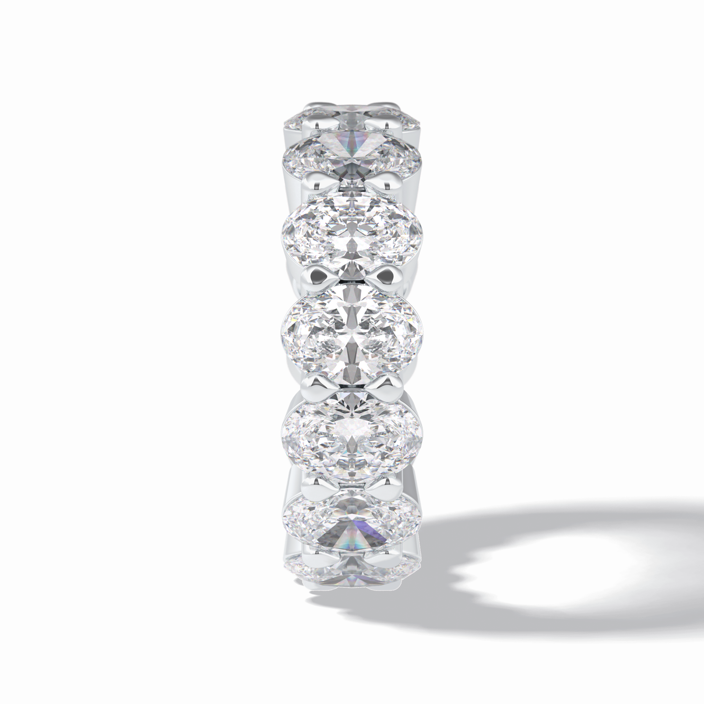 8.64 TCW Oval Shape Full Eternity Wedding Band 5