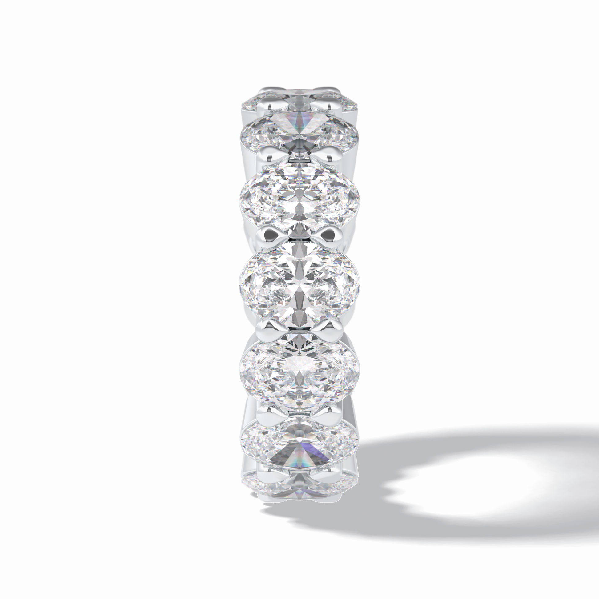 8.64 TCW Oval Shape Full Eternity Wedding Band 5