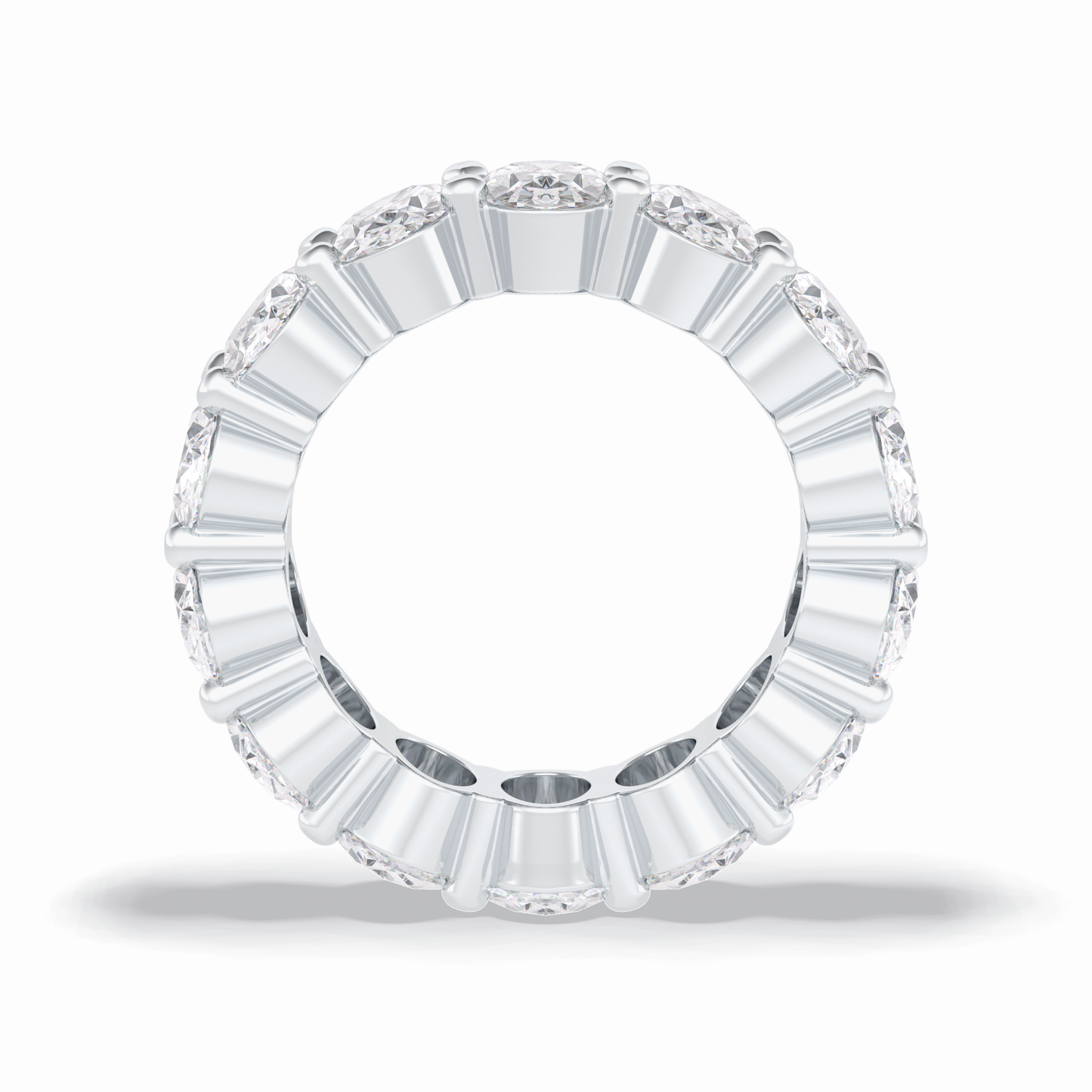 8.64 TCW Oval Shape Full Eternity Wedding Band 2