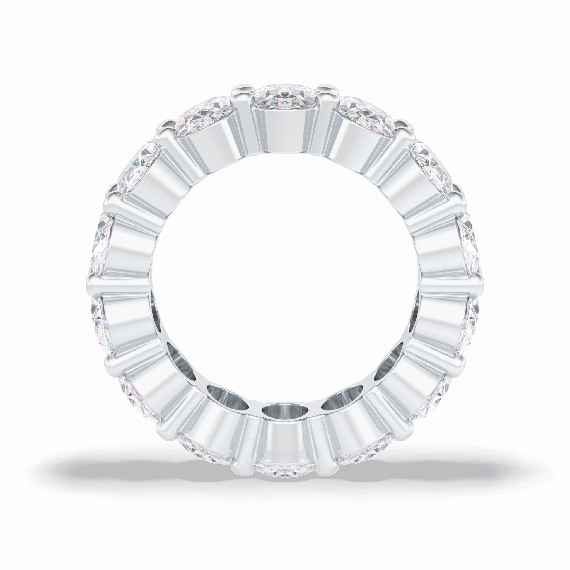 8.64 TCW Oval Shape Full Eternity Wedding Band 2