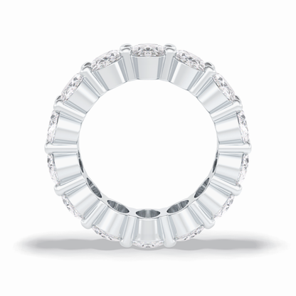 8.64 TCW Oval Shape Full Eternity Wedding Band 2