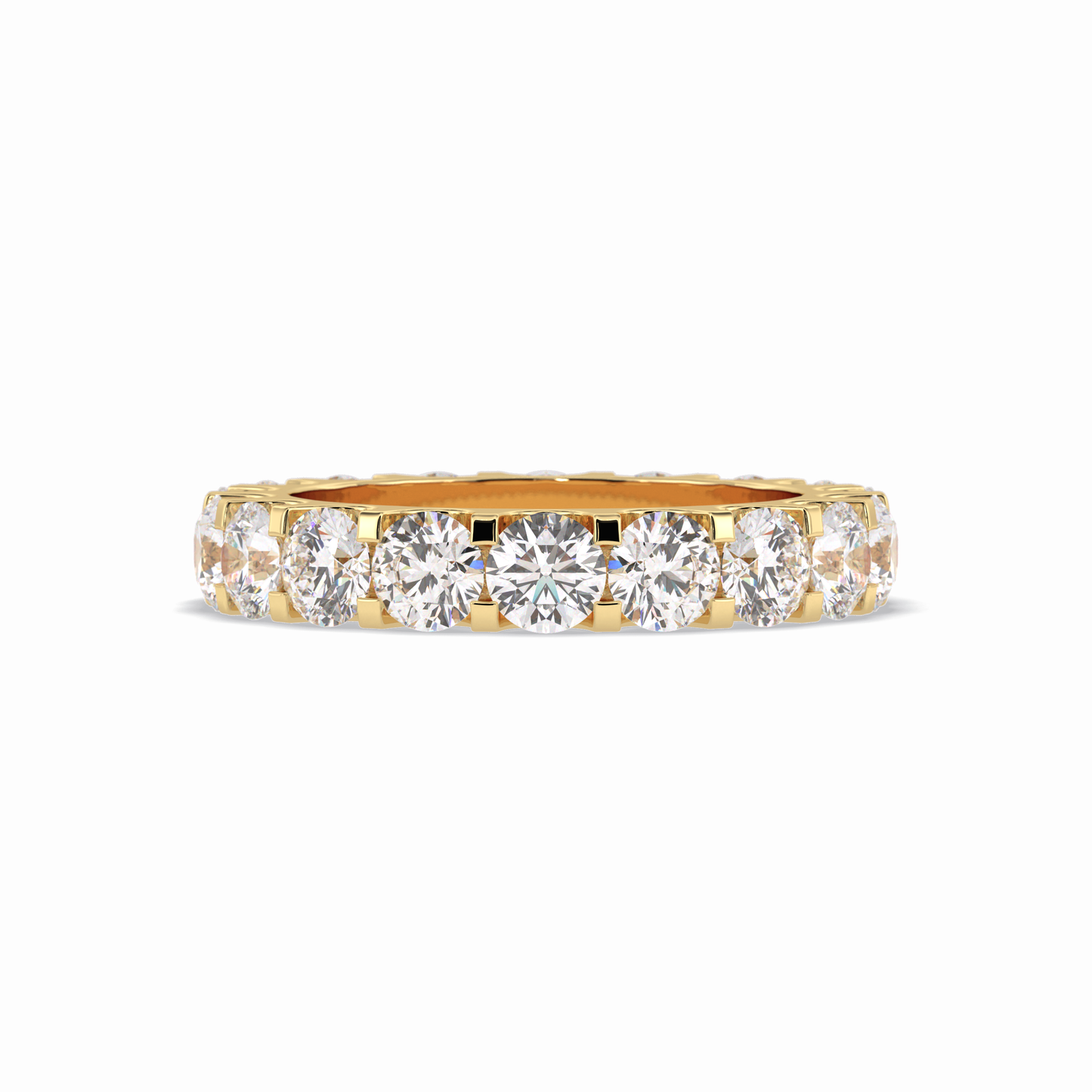 3.03 TCW Round Shape Full Eternity Wedding Band 8
