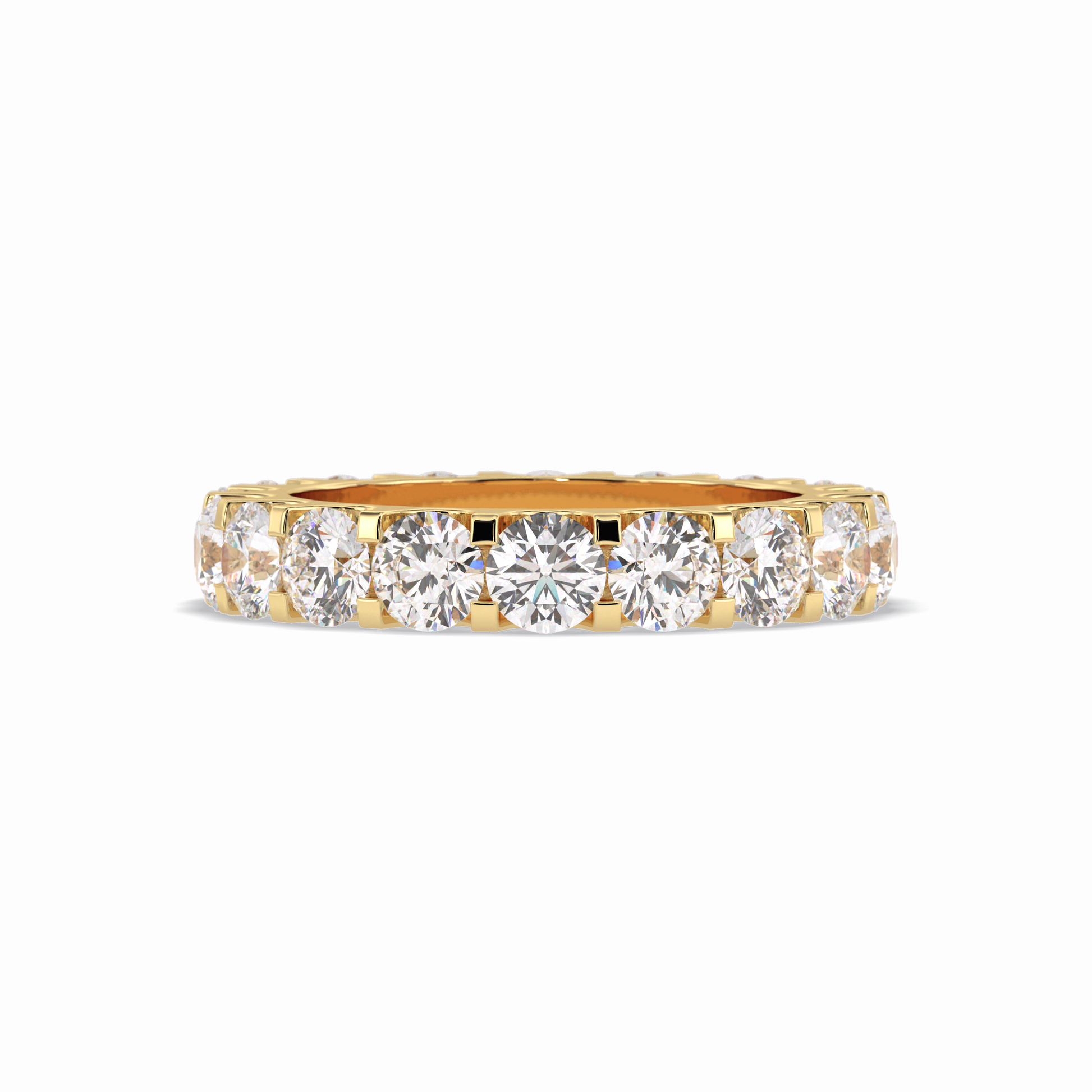 3.03 TCW Round Shape Full Eternity Wedding Band 8