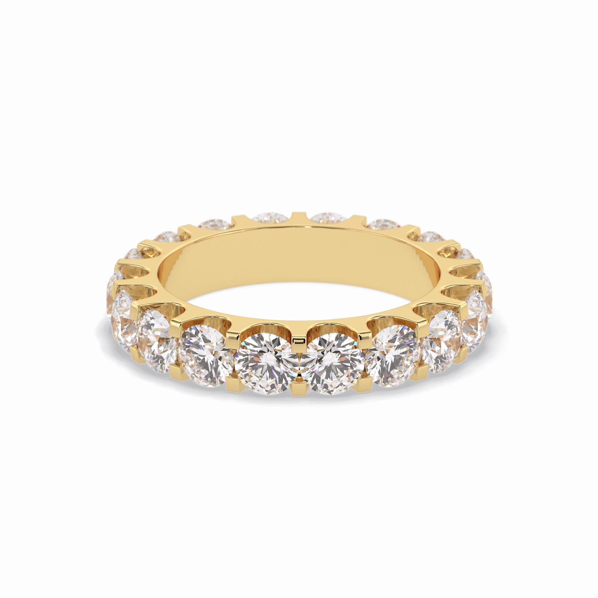 3.03 TCW Round Shape Full Eternity Wedding Band 9