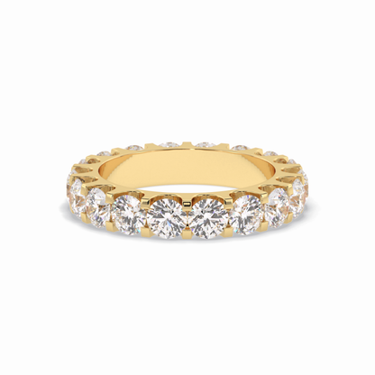 3.03 TCW Round Shape Full Eternity Wedding Band 10