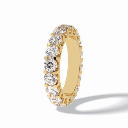 3.03 TCW Round Shape Full Eternity Wedding Band 12
