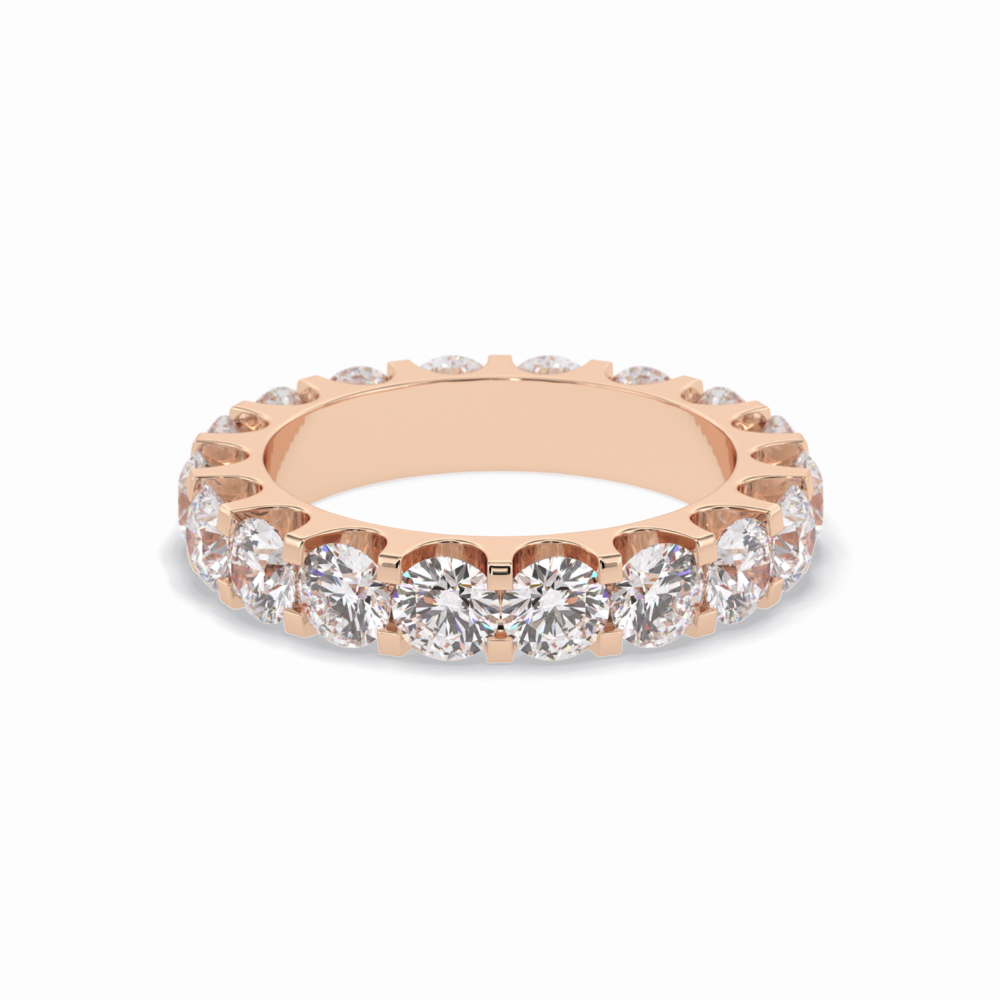 3.03 TCW Round Shape Full Eternity Wedding Band 16