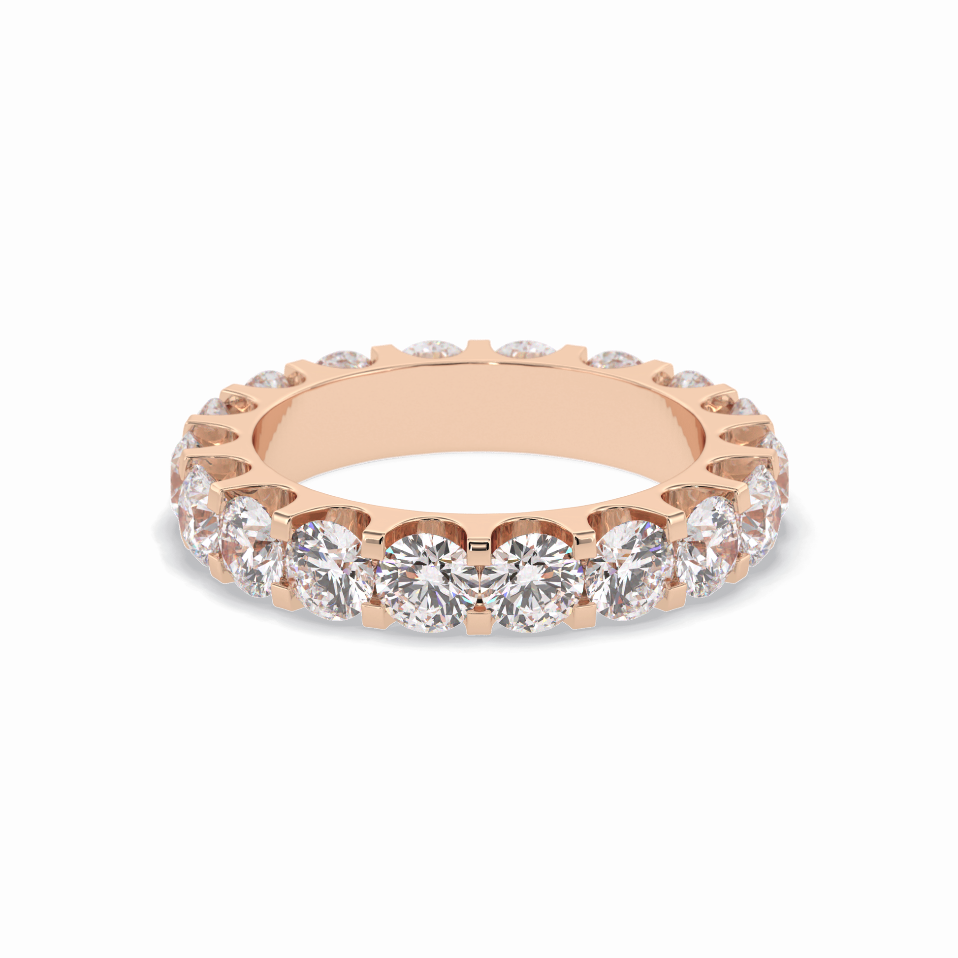 3.03 TCW Round Shape Full Eternity Wedding Band 16