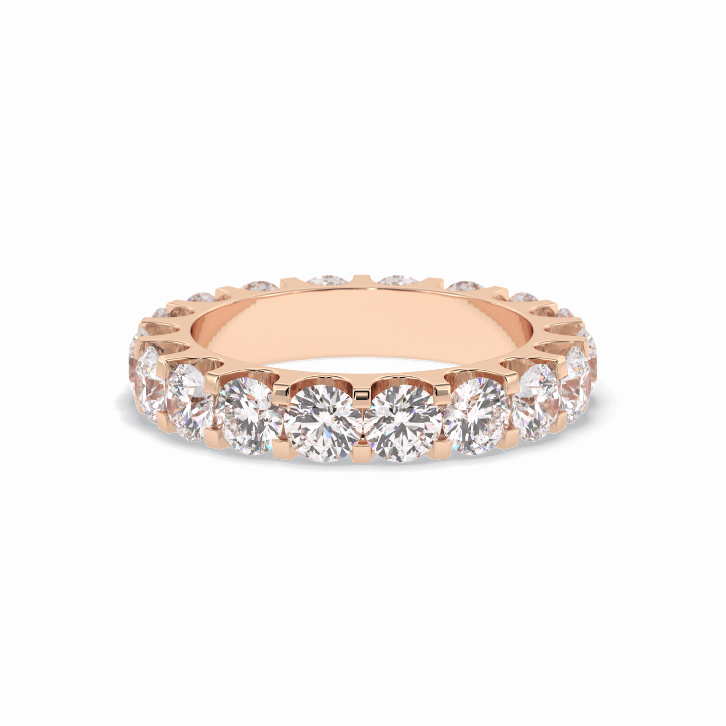 3.03 TCW Round Shape Full Eternity Wedding Band 17