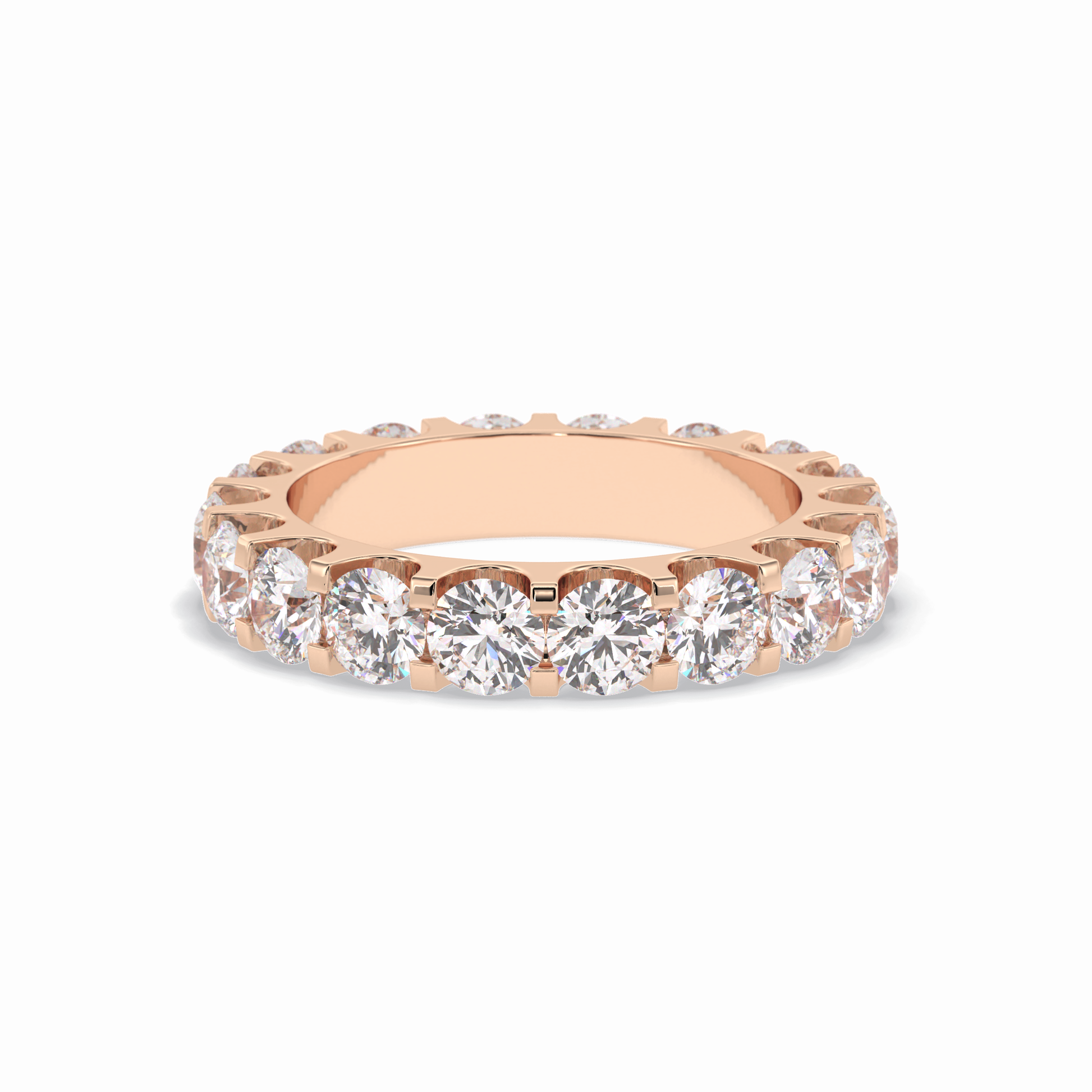 3.03 TCW Round Shape Full Eternity Wedding Band 17