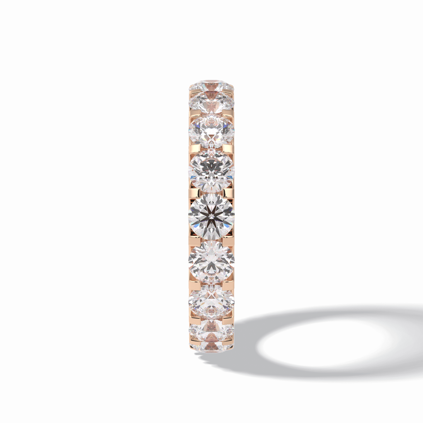 3.03 TCW Round Shape Full Eternity Wedding Band 18