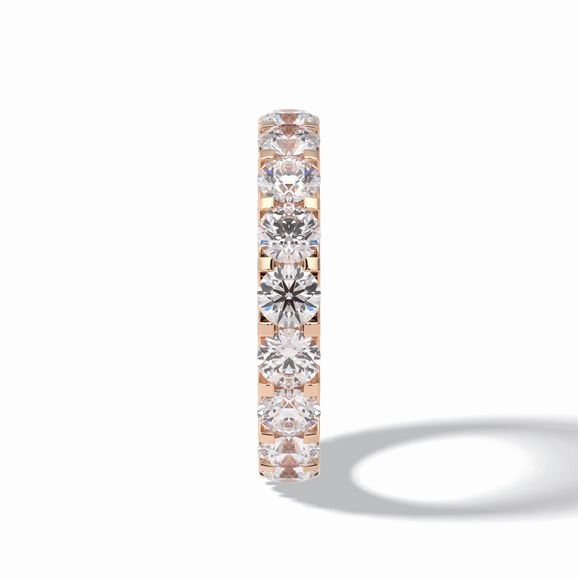 3.03 TCW Round Shape Full Eternity Wedding Band 18