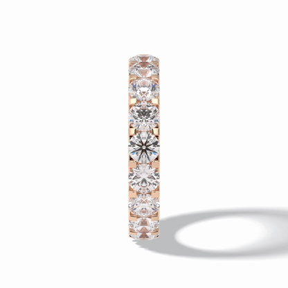 3.03 TCW Round Shape Full Eternity Wedding Band 18