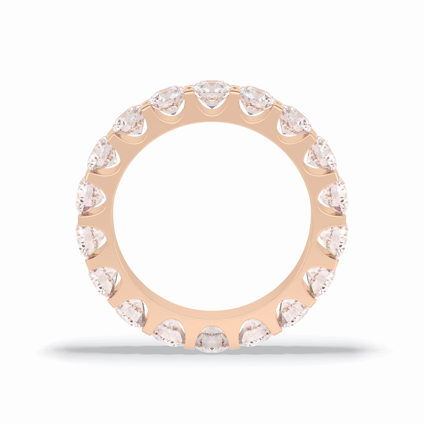 3.03 TCW Round Shape Full Eternity Wedding Band 21