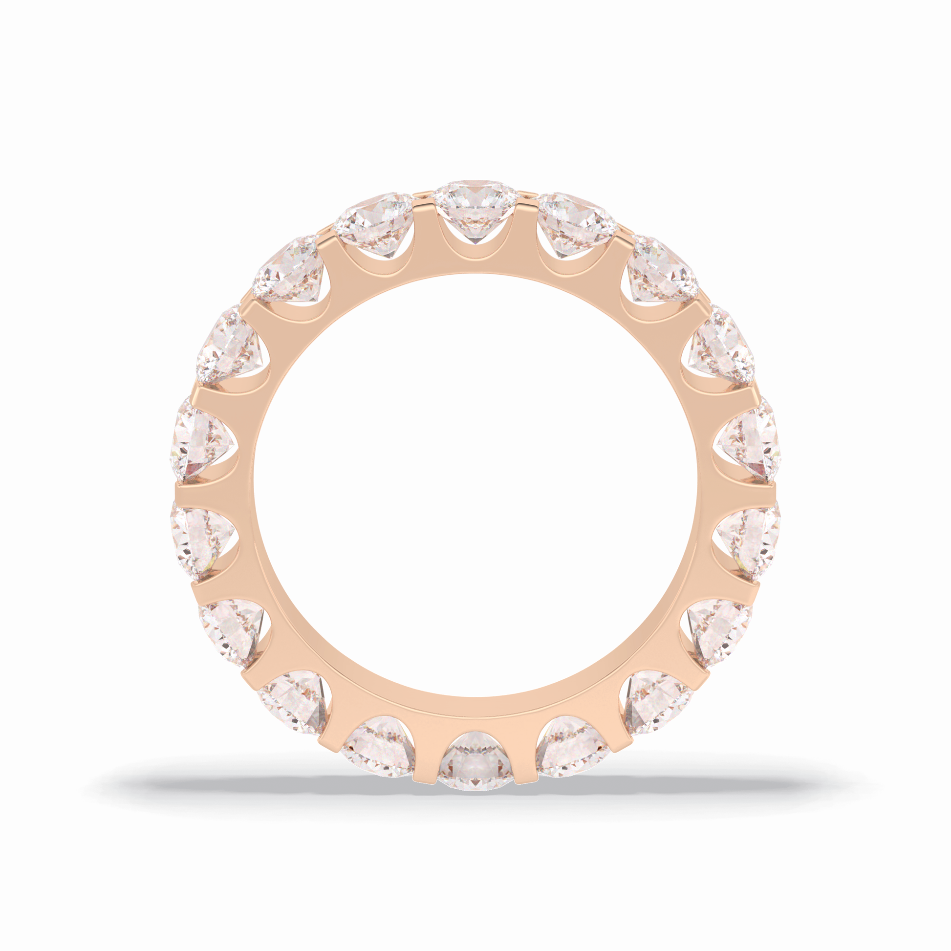 3.03 TCW Round Shape Full Eternity Wedding Band 21