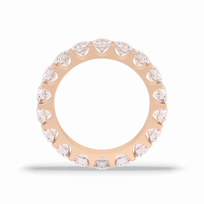 3.03 TCW Round Shape Full Eternity Wedding Band 21