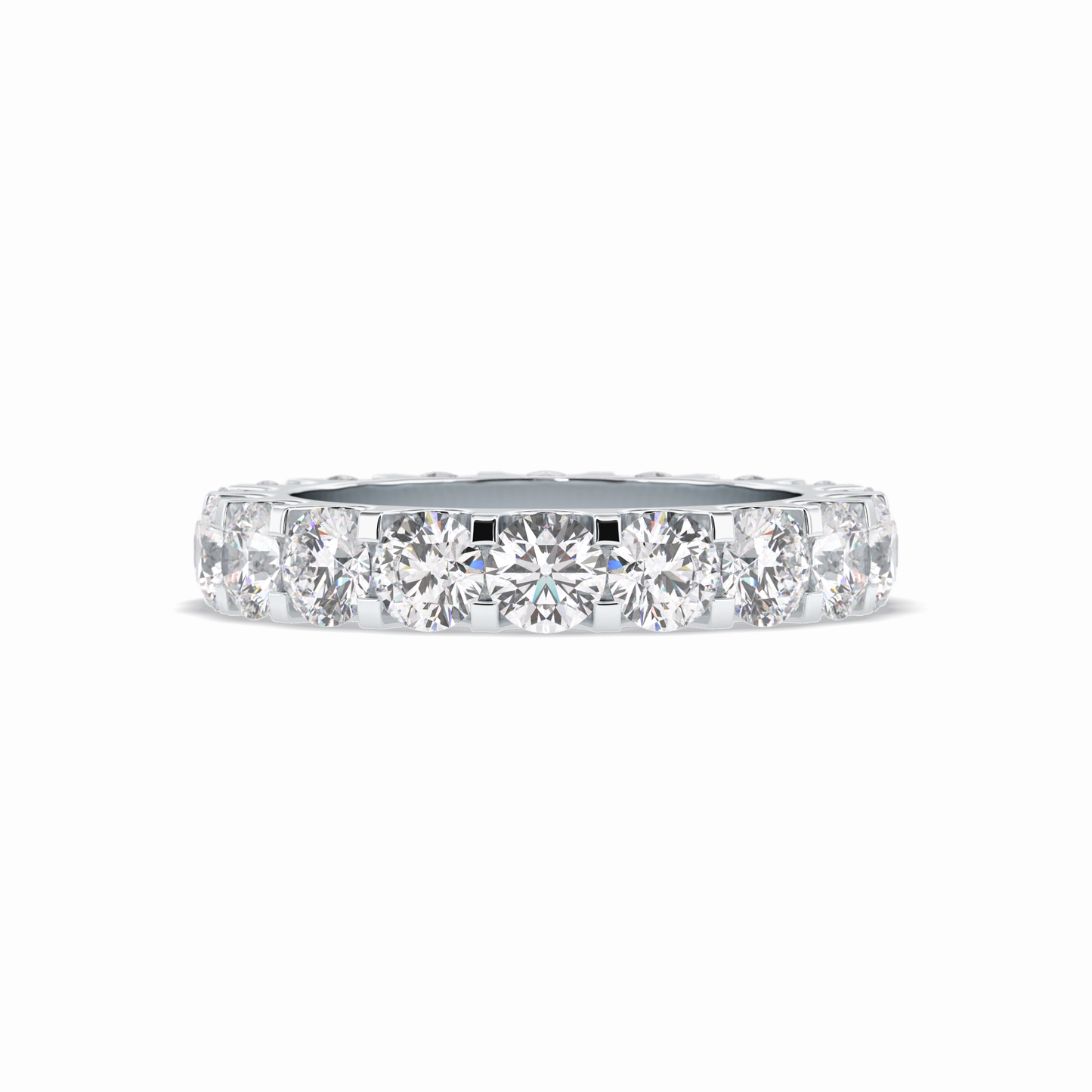 3.03 TCW Round Shape Full Eternity Wedding Band 1