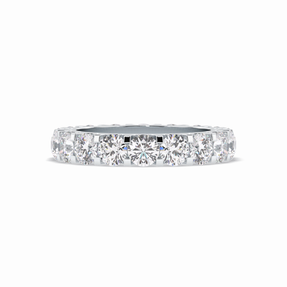 3.03 TCW Round Shape Full Eternity Wedding Band 1