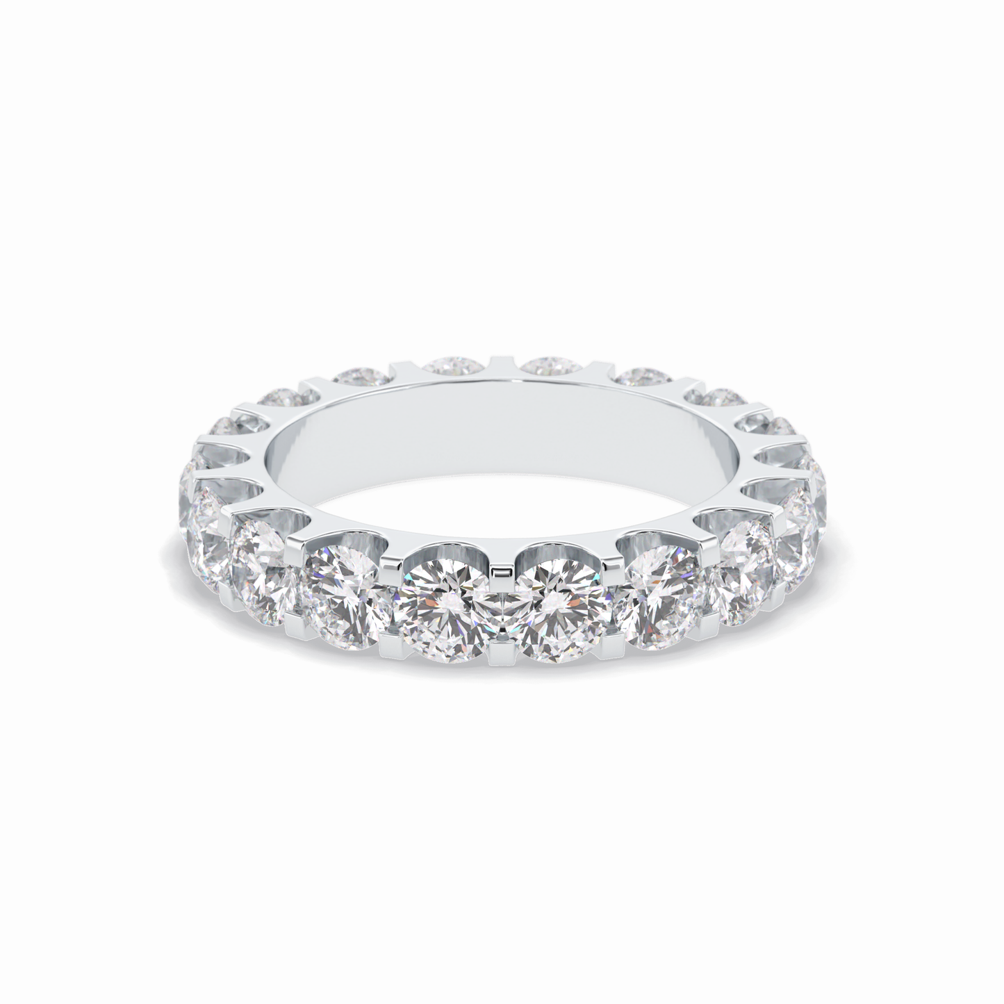 3.03 TCW Round Shape Full Eternity Wedding Band 2