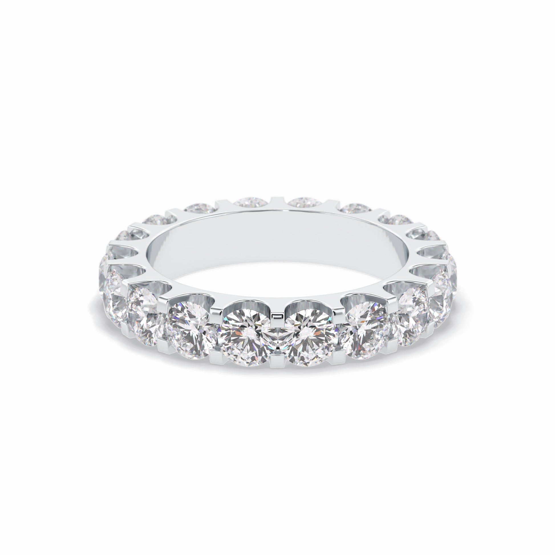 3.03 TCW Round Shape Full Eternity Wedding Band 2