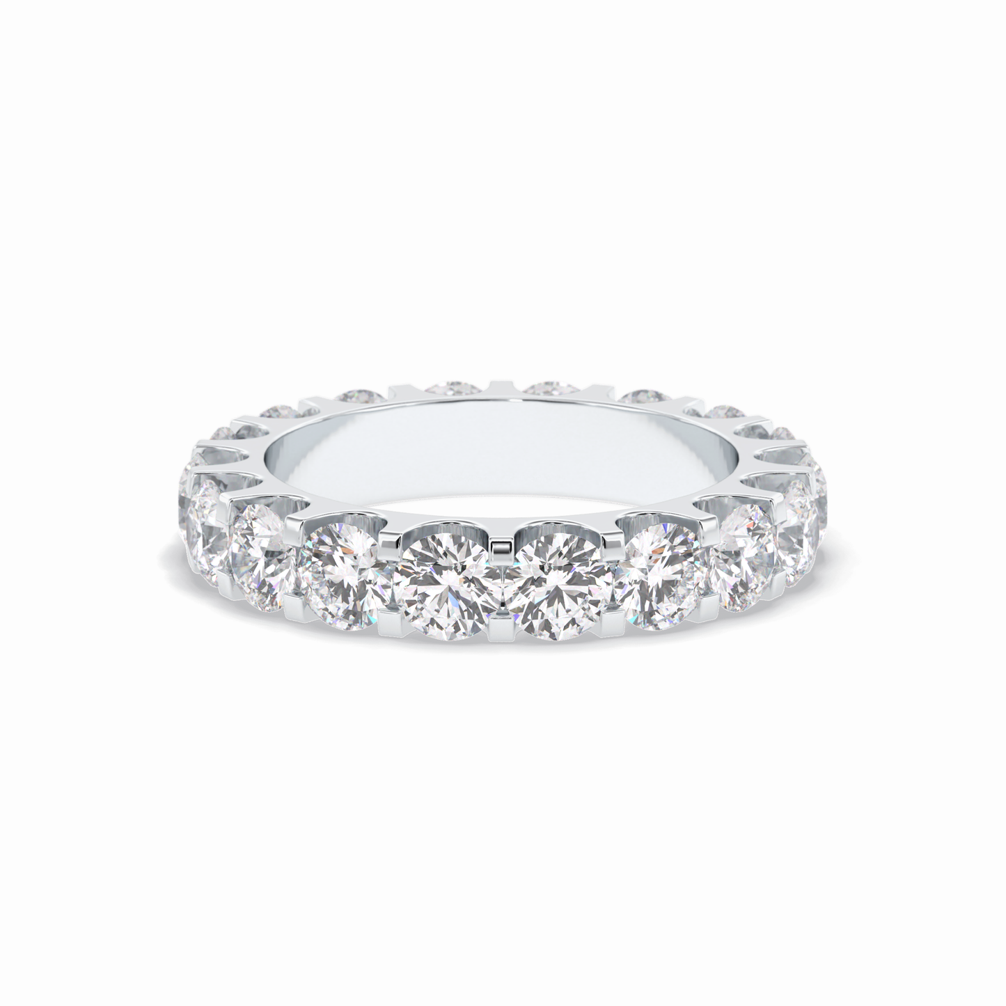 3.03 TCW Round Shape Full Eternity Wedding Band 3