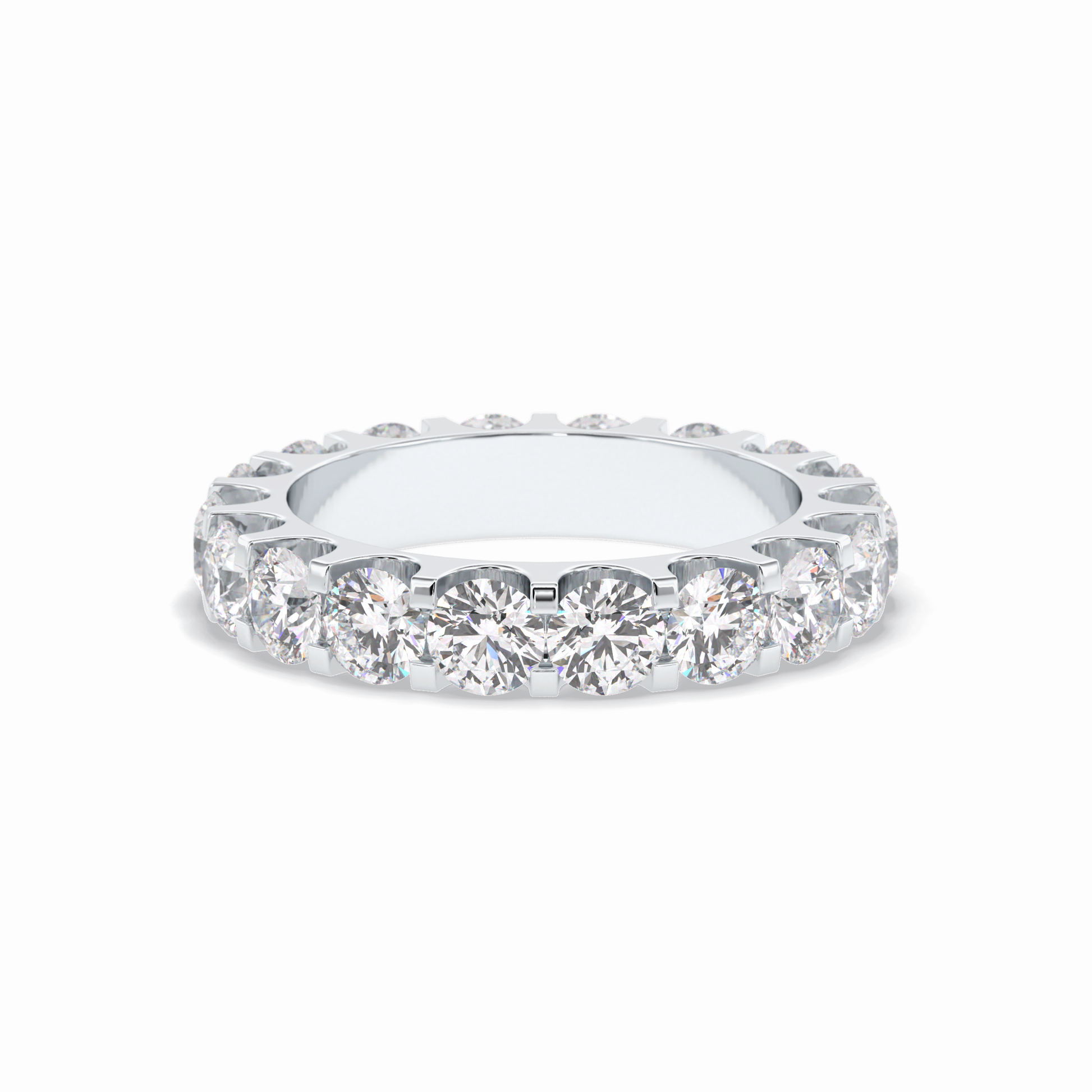 3.03 TCW Round Shape Full Eternity Wedding Band 3